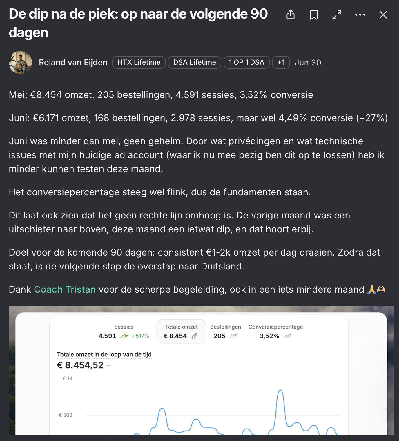 Bericht van Roland in de community
