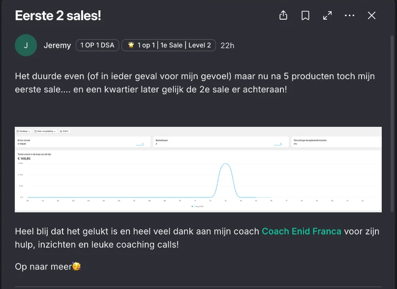 Bericht van Jeremy in de community