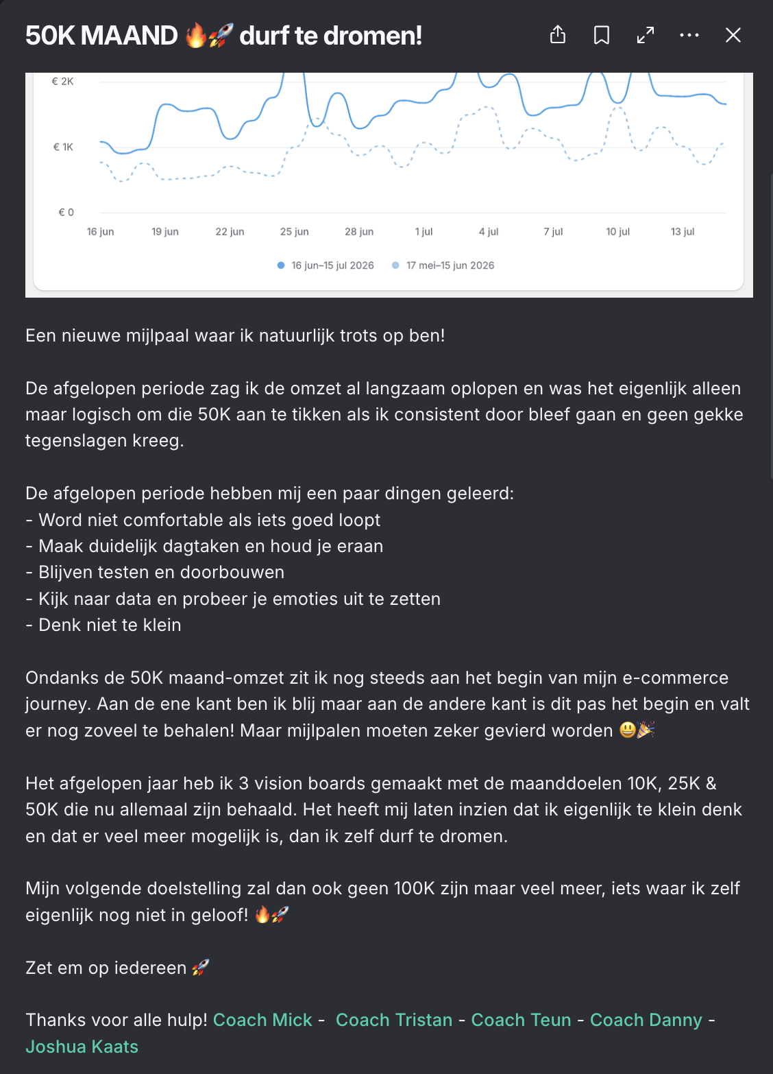 Bericht van Rick in de community