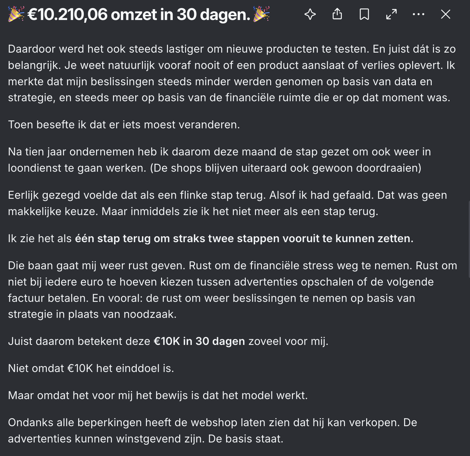 Bericht van Jan in de community