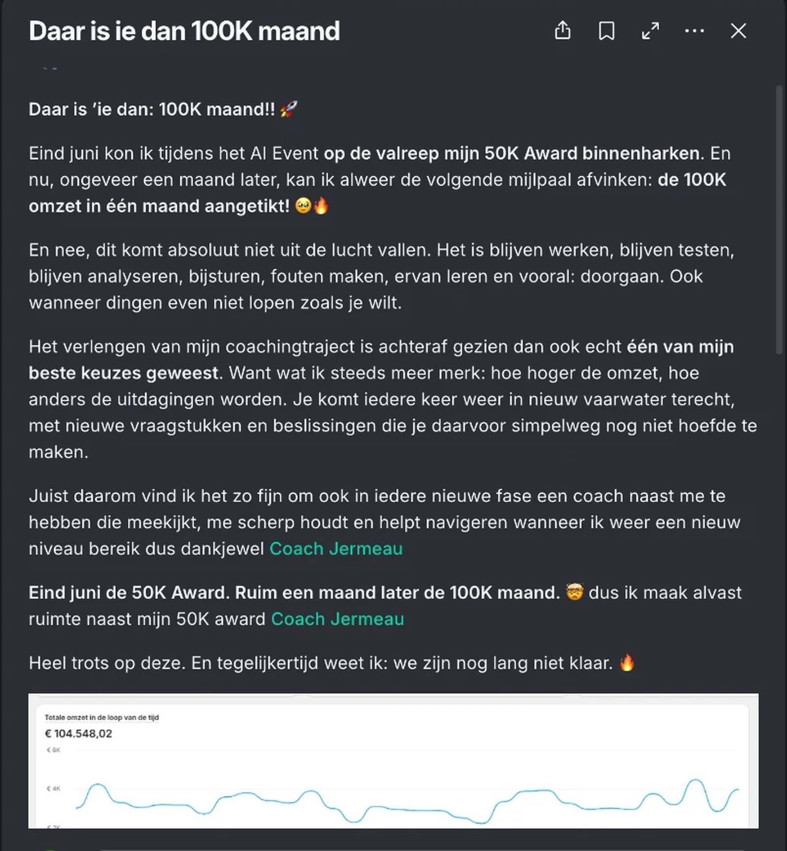 Bericht van Lid uit de community in de community