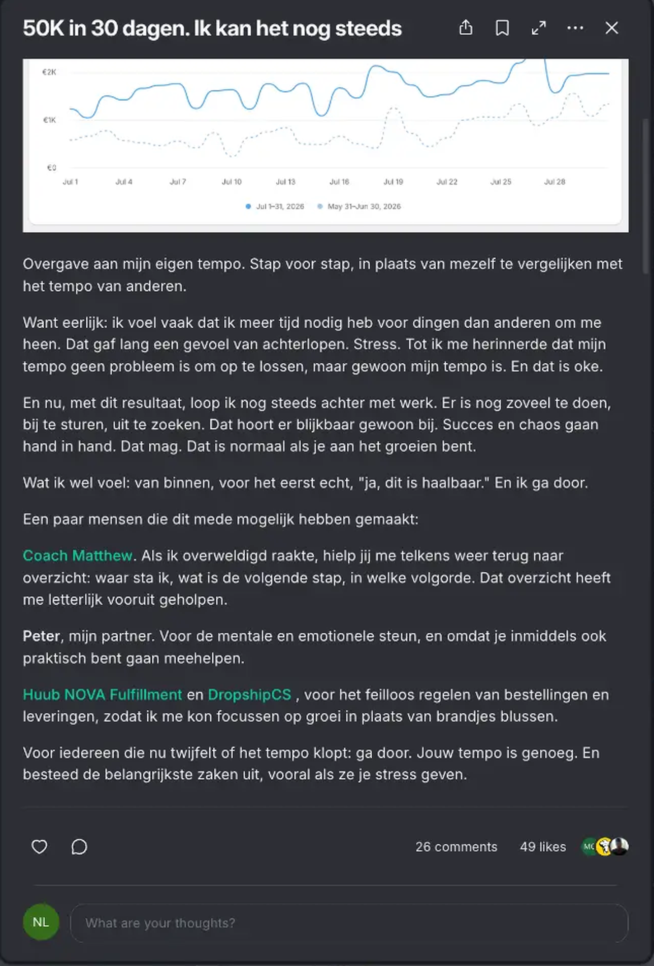 Bericht van Claudia in de community