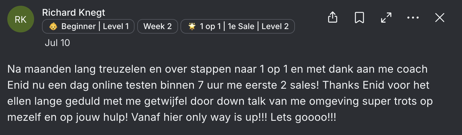 Bericht van Richard in de community